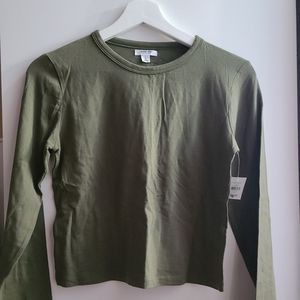 Ardene Green Cropped Long Sleeve